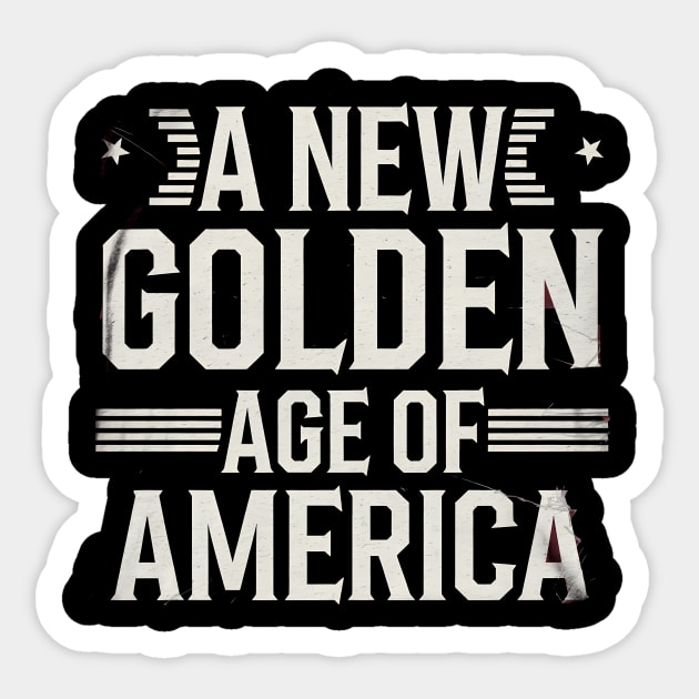A New Golden Age of America, USA Flag Sticker by logiamerch